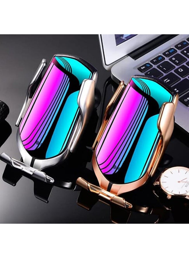 شاحن سيارة لاسلكي R2 بجهاز استشعار ذكي فضي - Image 5