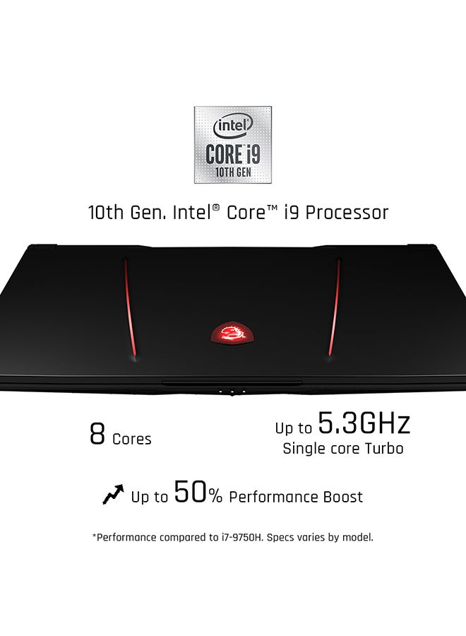GE75 Raider Laptop With 17.3-Inch Display, Core i9, 10th Gen Processor/16GB RAM/1TB HDD + 512GB SSD Hybrid Drive/8GB NVIDIA GeForce RTX 2080 Graphics Card Black