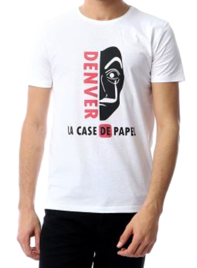 La Casa De Papel Printed T-Shirt White - v1589464485/N36555753V_1