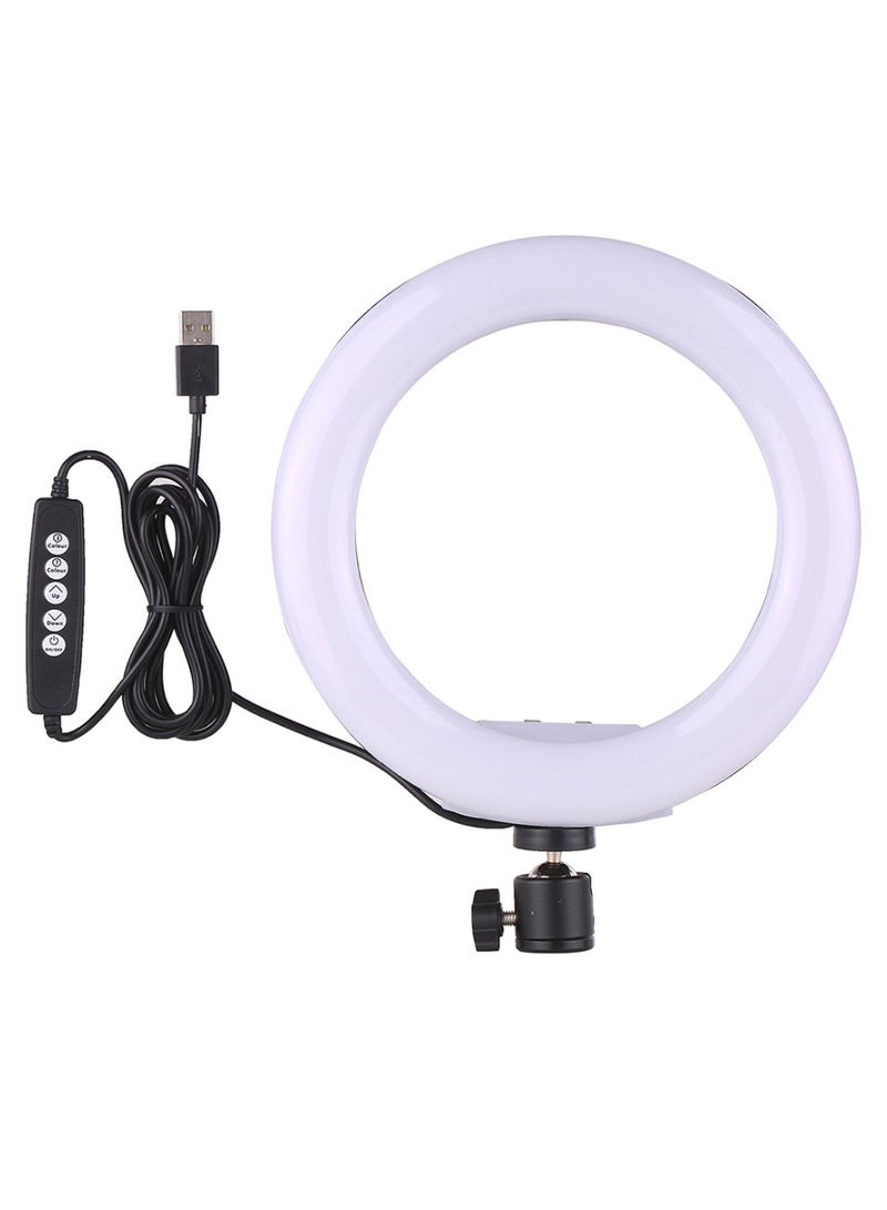 حلقة إضاءة قابلة للتعتيم لتصوير السيلفي مع حامل مرن ثلاثي القوائم أسود/ أبيض - Image 2