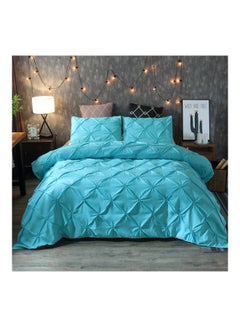 Generic 3-Piece Polyester Bed Sheet Set Polyester Blue King  - Image 1