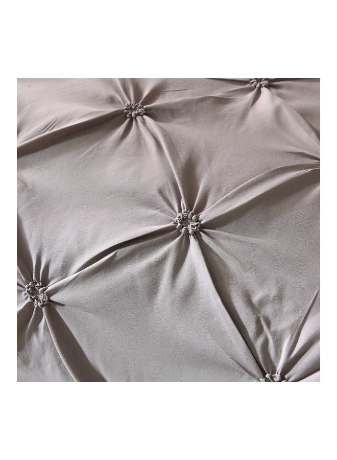 3-Piece Bed Sheet Set Polyester Grey Full - Image 2