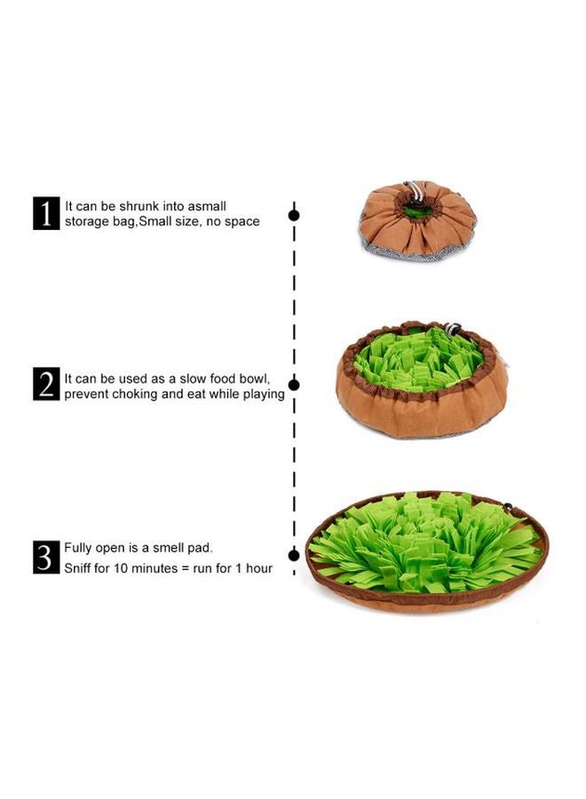 Pet Anti-Choke Sniff And Food Bowl Green/Brown 26.00x13.00x26.00cm - Image 2