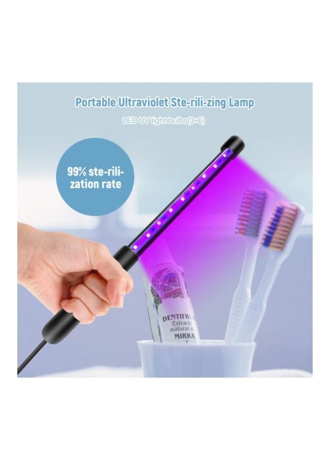 Portable LED Ultraviolet Lamp Black 28x4x4cm - Image 5