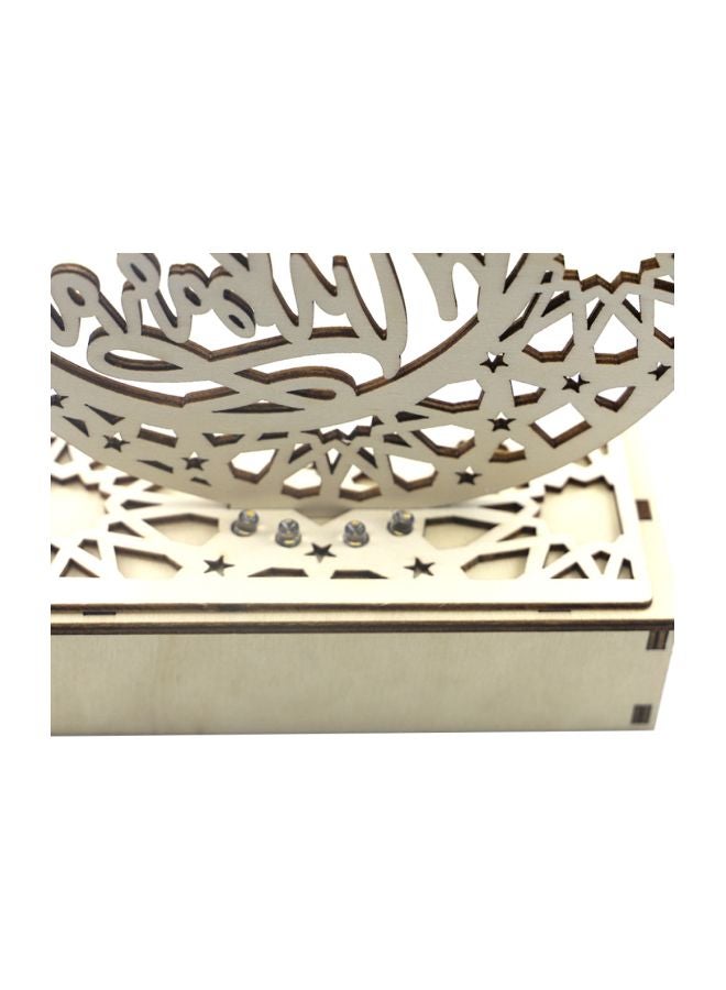 ماركة غير محددة مصباح LED خشبي للديكور بتصميم عبارة "Hajj Mubarak" بيج / بني 16.0x16.0x2.5Ø³Ù†ØªÙŠÙ…ØªØ±  - Image 5