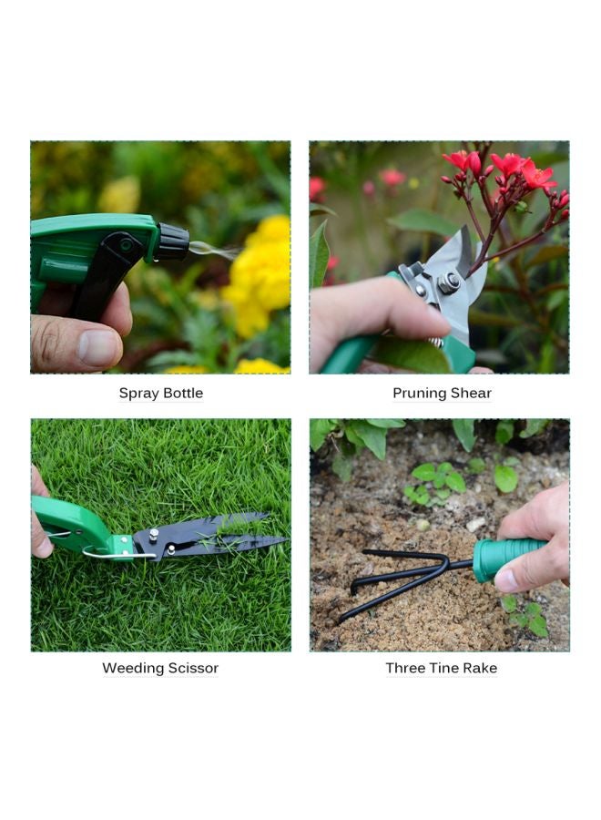 Generic 10-Piece Garden Tool Set Dark Green 37x7x27centimeter  - Image 3