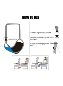 Generic Travel Hammock Adjustable Foot Rest Blue 48x24cm  - Image 2