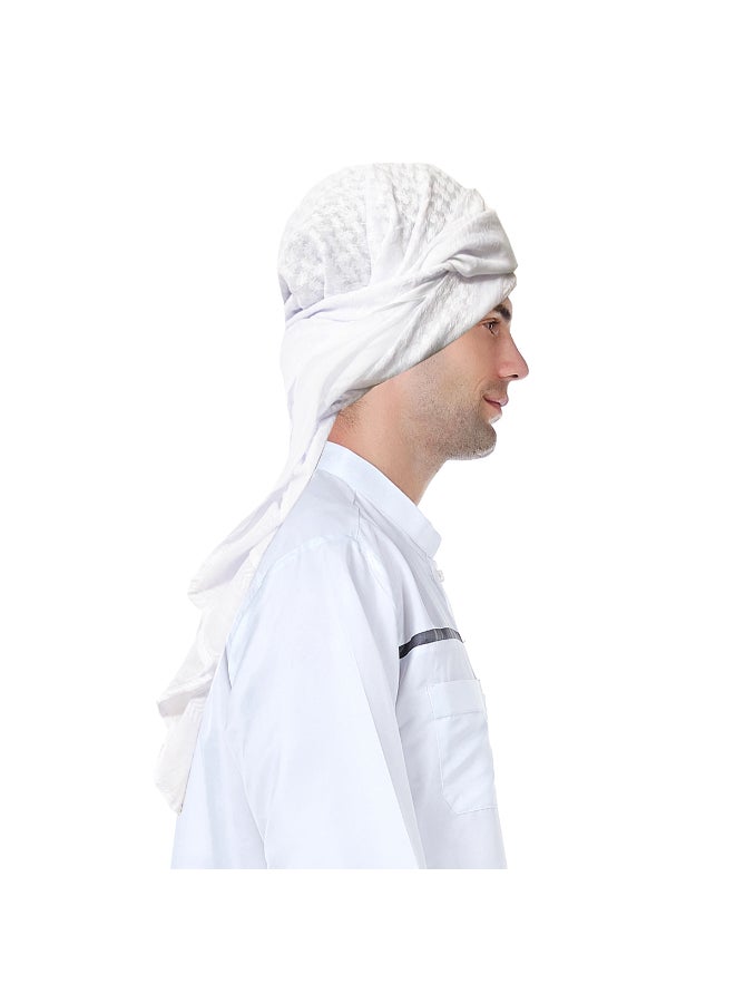 ماركة غير محددة وشاح رأس إسلامي من البوليستر صناعة يدوية أبيض  - Image 2