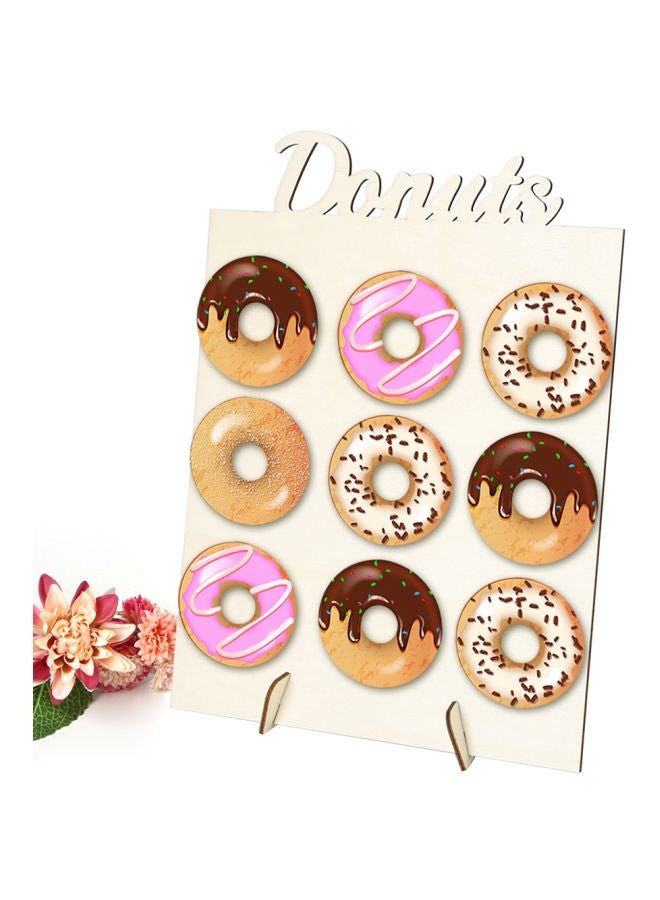 null - Wall Mounted Wooden Donut Holder 40x30x1.2cm - Image 1