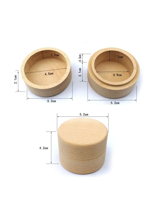 How About Forever Printed Wooden Round Beech Wedding Ring Box 5.2x5.2x4.2cm  - Image 5