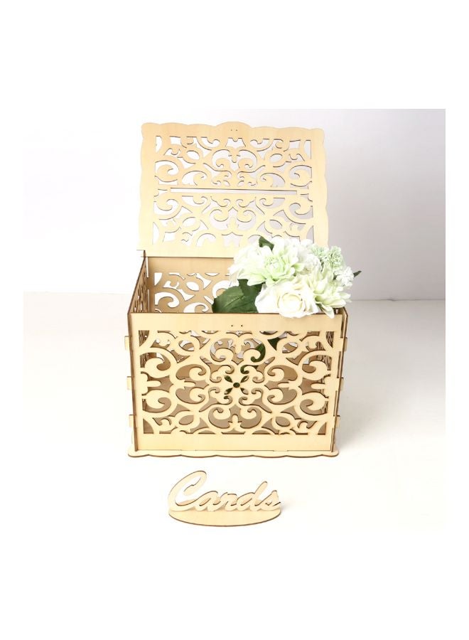 Wooden Card Box And Card Sign 32.8x26.3x3cm  - Image 3