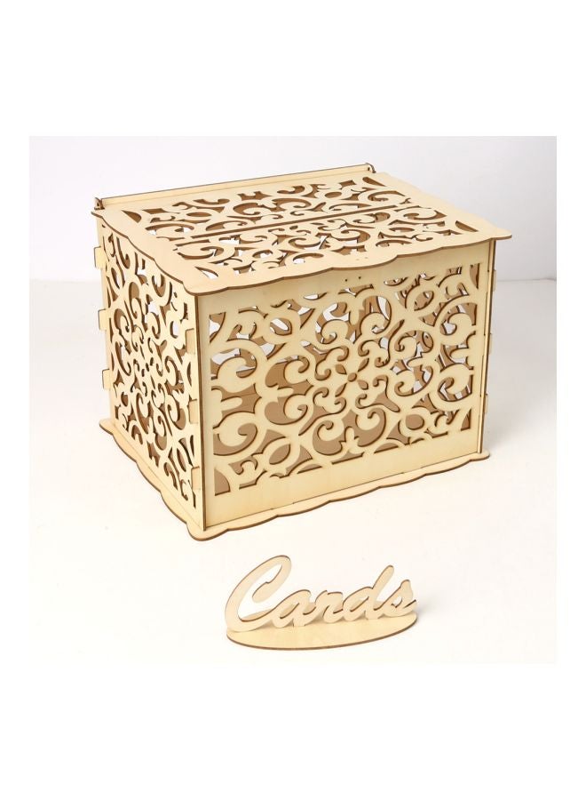 Wooden Card Box And Card Sign 32.8x26.3x3cm  - Image 5