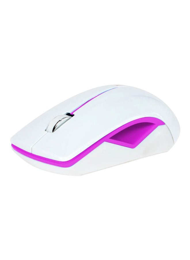 2B 2.4G Wireless Slim Mouse White/Pink - Image 1