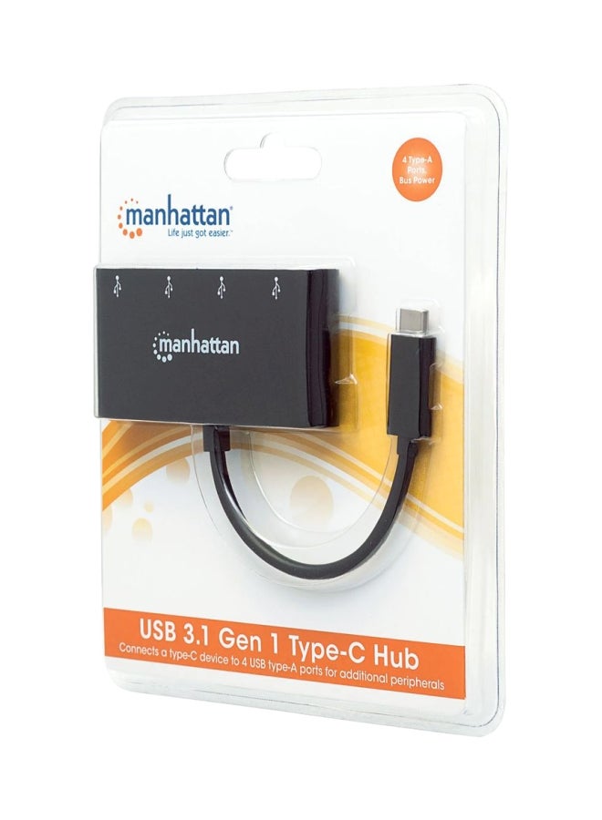 USB 3.1 To Type-C Hub Adapter Black