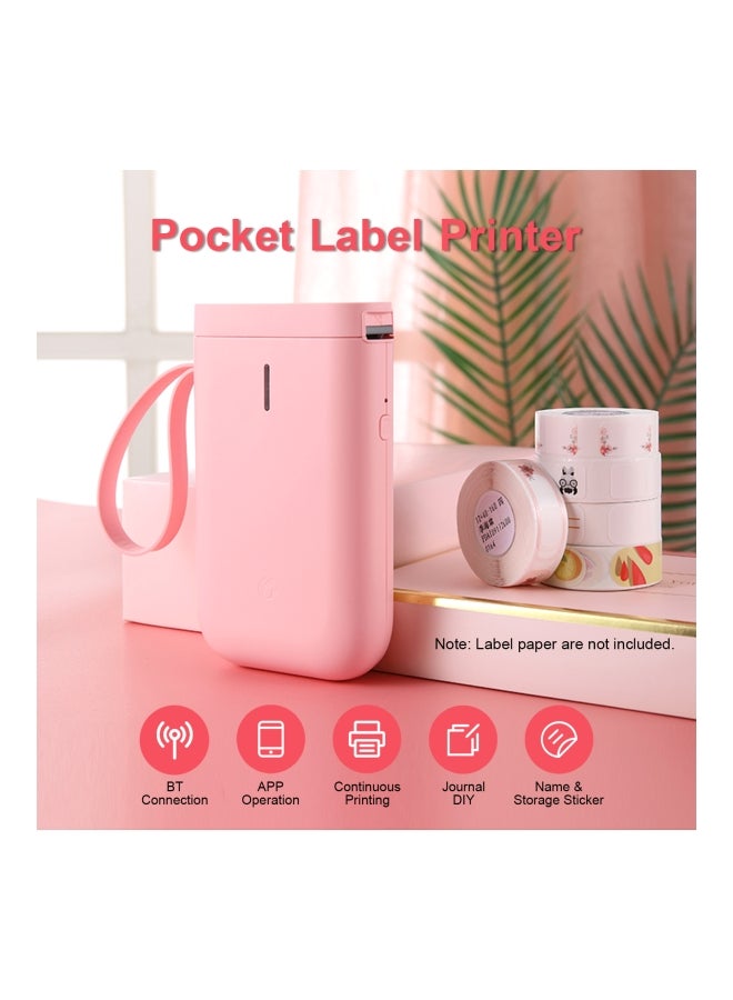 Portable Wireless Thermal Label Printer Pink - Image 3