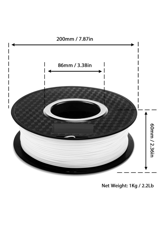 PLA 3D Printer Filament Spool White  - Image 5