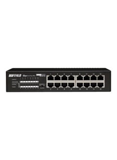 Buffalo 16-Port Rack Mountable Business-Class Unmanaged Gigabit Switch Black/Silver  - Image 1
