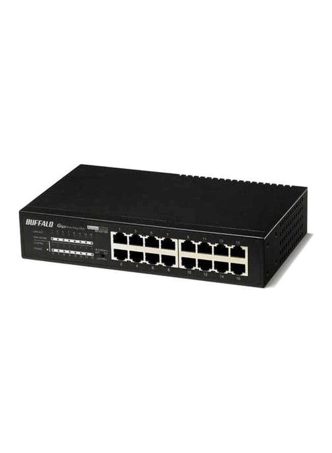 Buffalo 16-Port Rack Mountable Business-Class Unmanaged Gigabit Switch Black/Silver - Image 3