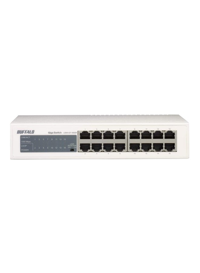 16-Port Gigabit Switch White