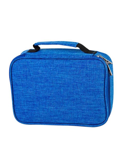 Canvas Pencil Case Blue