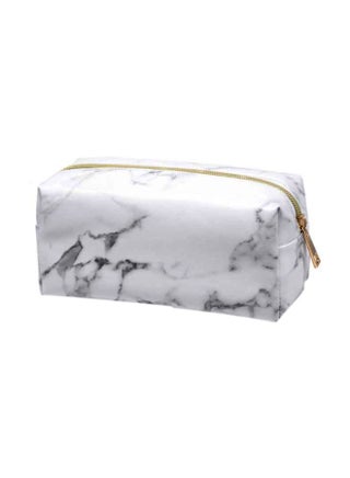 Leather Marble Pattern Pencil Case White - v1589548433/N35771190A_1