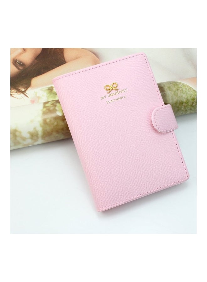 Beauenty Bowknot Designed Passport And Card Holder Pink/Gold  - Image 2