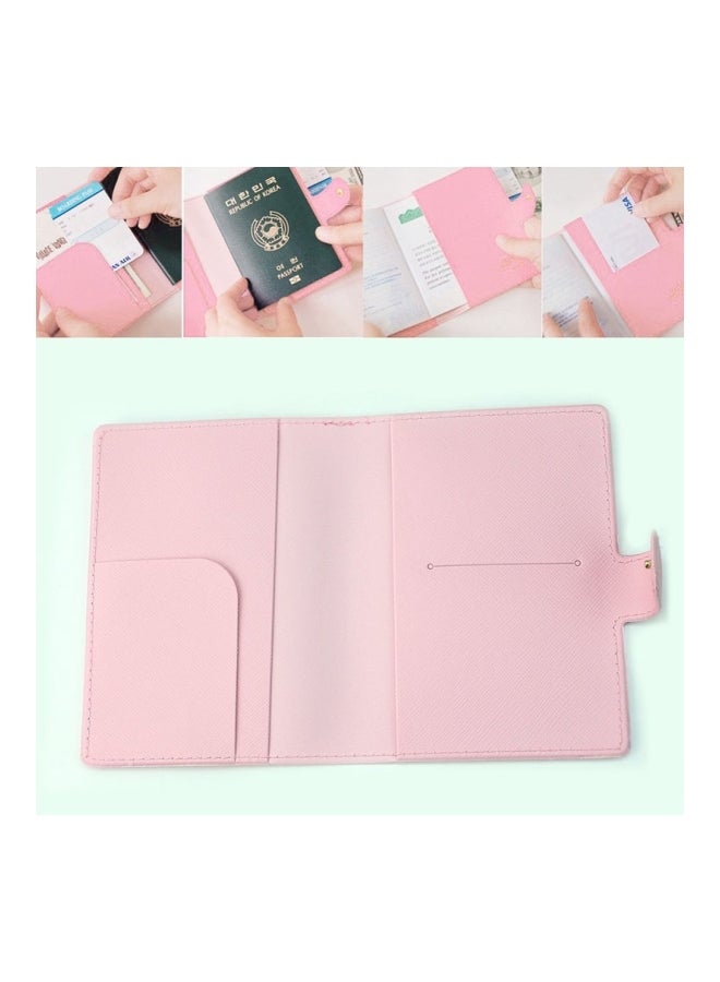 Beauenty Bowknot Designed Passport And Card Holder Pink/Gold  - Image 3