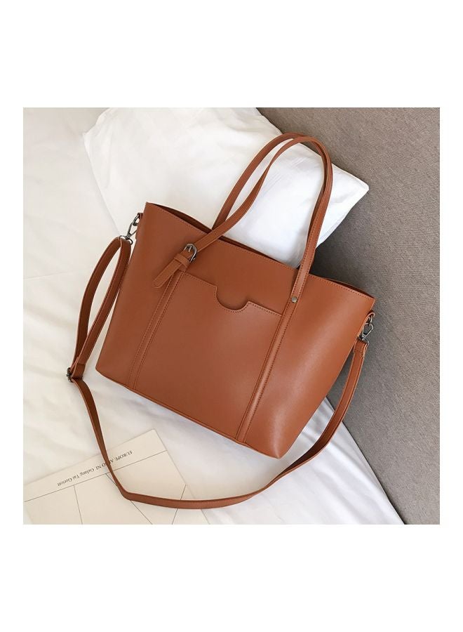 بيوينتي حقيبة حمل من الجلد بني - Image 2