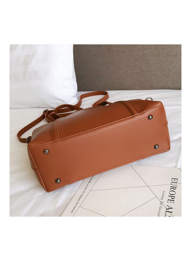 بيوينتي حقيبة حمل من الجلد بني - Image 4