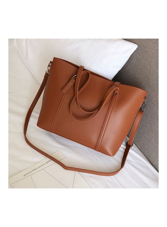 بيوينتي حقيبة حمل من الجلد بني - Image 3