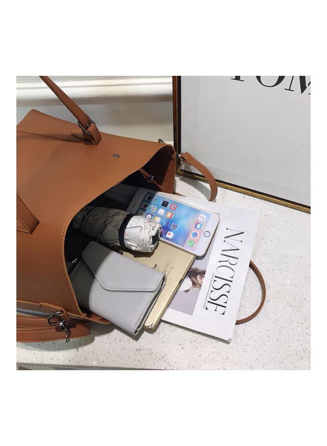 بيوينتي حقيبة حمل من الجلد بني - Image 5