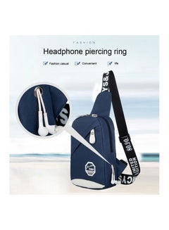 Beauenty Leisure Fashion Chest Crossbody Bag Blue/White  - Image 4