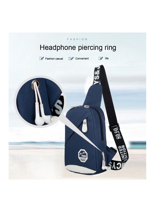 Beauenty Leisure Fashion Chest Crossbody Bag Blue/White  - Image 4