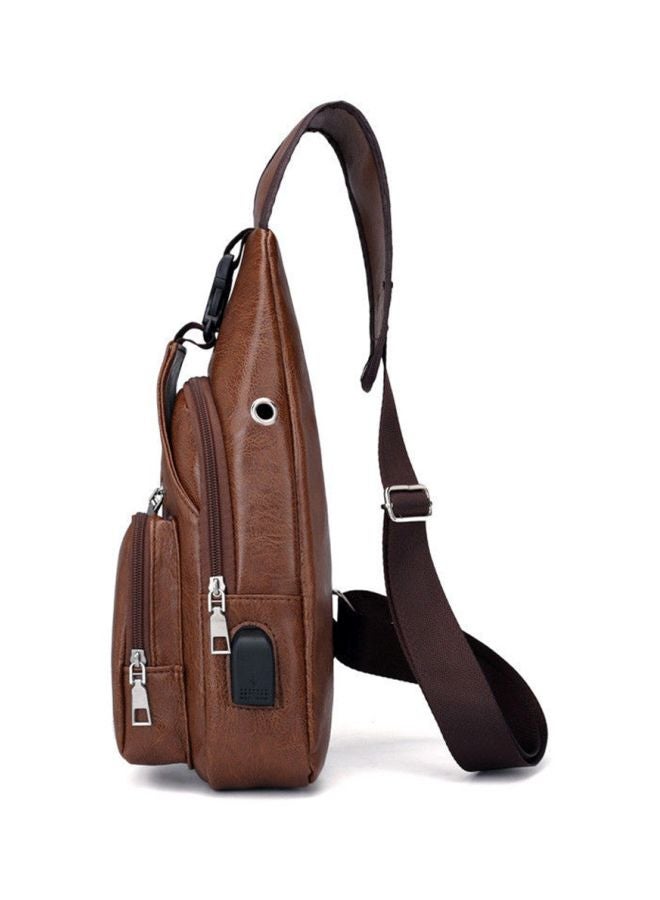 Beauenty - Leisure Fashion Chest Crossbody Bag Brown - Image 1