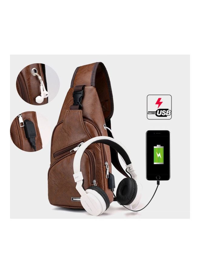 Beauenty - Leisure Fashion Chest Crossbody Bag Brown - Image 1