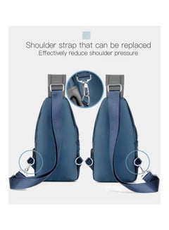 Beauenty Leisure Fashion Chest Crossbody Bag Blue/Grey  - Image 5