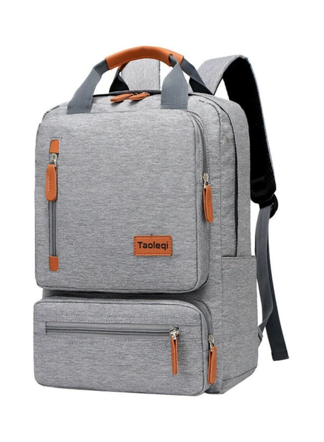 Taoleqi - Anti-Theft Travel Backpack Grey/Orange - Image 1