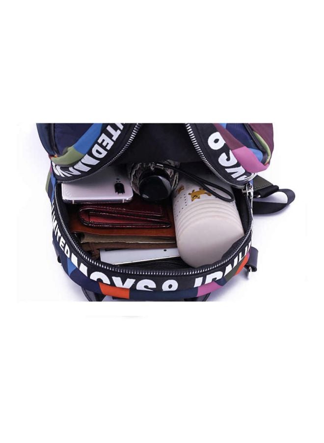 OLOEY - Nylon Backpack Blue/Green/Orange - Image 1