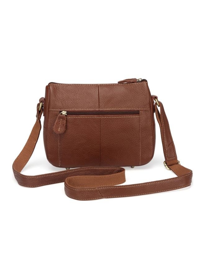 بيوينتي حقيبة كروس من الجلد بني - Image 2