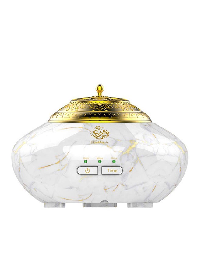 كروني مبخرة بخور محمولة للاستخدام المنزلي أبيض/ذهبي 13.6 x 10.5Ø³Ù†ØªÙŠÙ…ØªØ± - Image 1