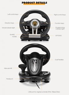 Generic 180 Degree Steering Wheel USB Game Controller  - Image 3