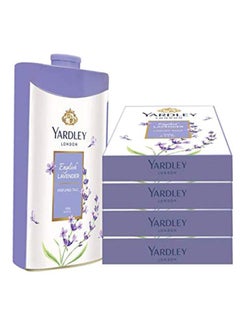 Yardley Pack Of 4 English Rose Luxury Soap With Perfumed Talc 