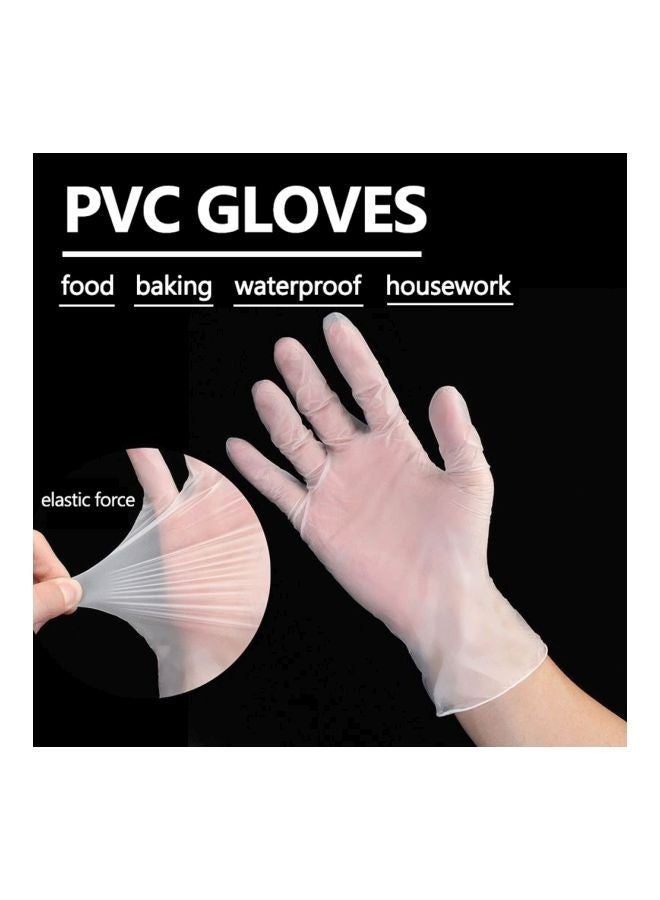 100-Piece Disposable Gloves Clear - Image 4
