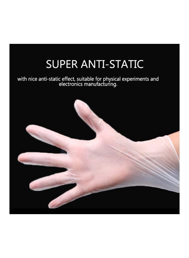 100-Piece Disposable Gloves Clear - Image 2