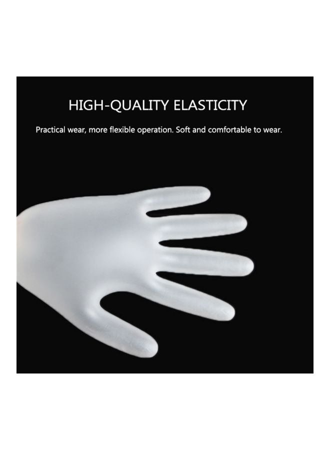 100-Piece Disposable Gloves Clear - Image 2