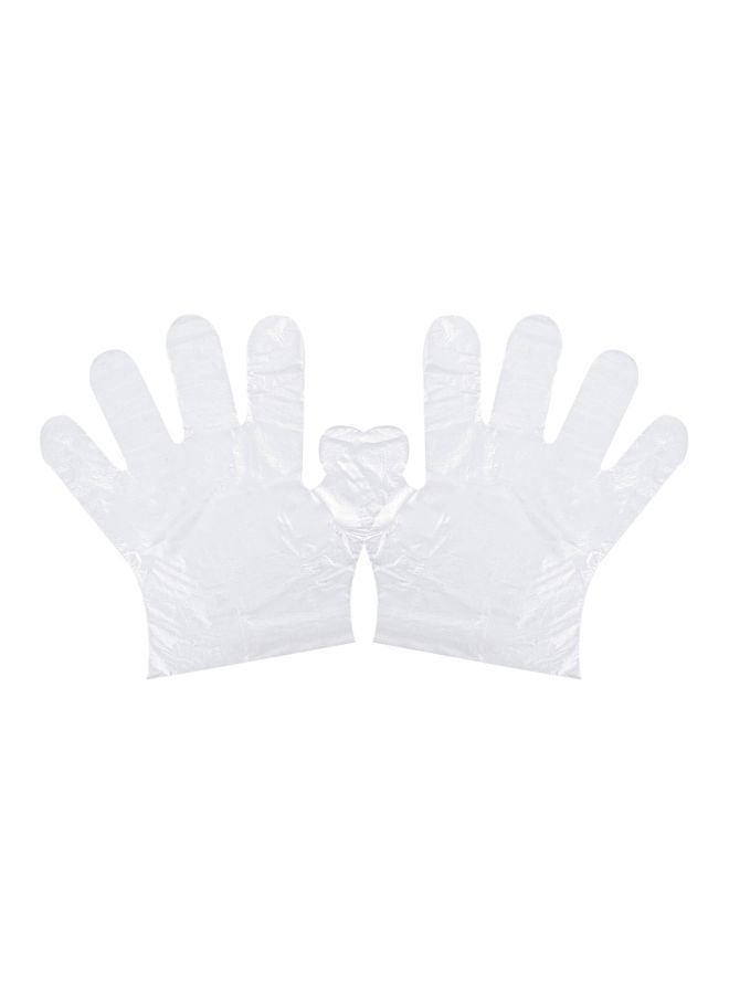 Generic 100-Piece Disposable Latex Hand Gloves Clear 25.4x2.5x13.4cm  - Image 1