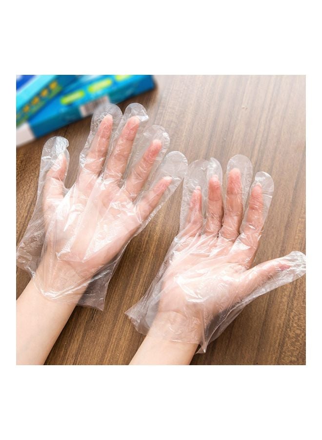 Generic 100-Piece Disposable Latex Hand Gloves Clear 25.4x2.5x13.4cm  - Image 5