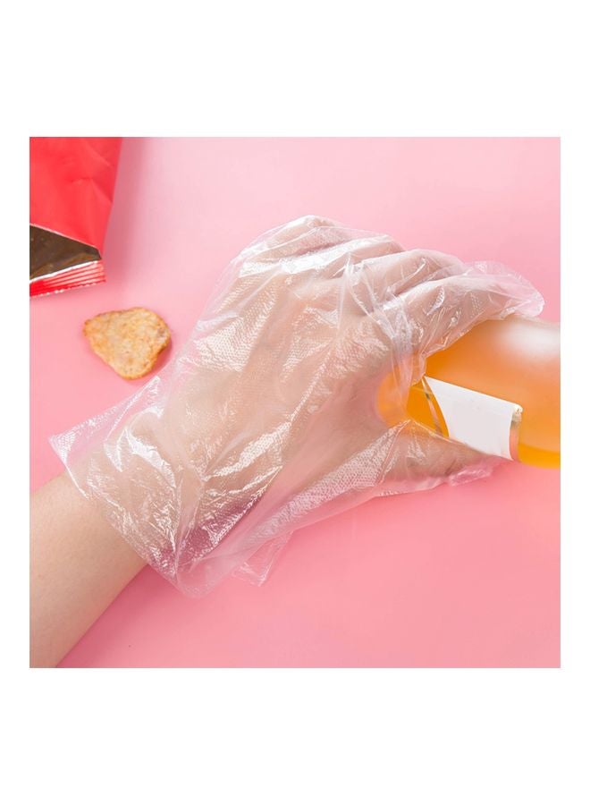 500-Piece Disposable Latex Hand Gloves Clear 25.4x2.5x13.4cm  - Image 3