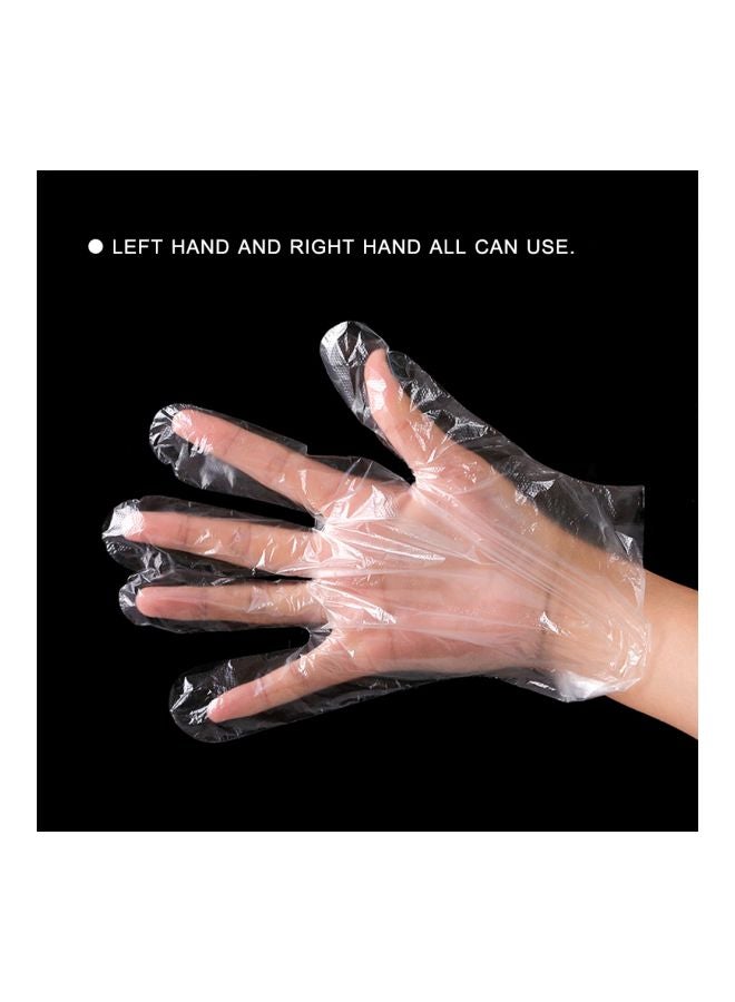 Generic 100-Piece Disposable Latex Hand Gloves Clear 25.4x2.5x13.4cm  - Image 3