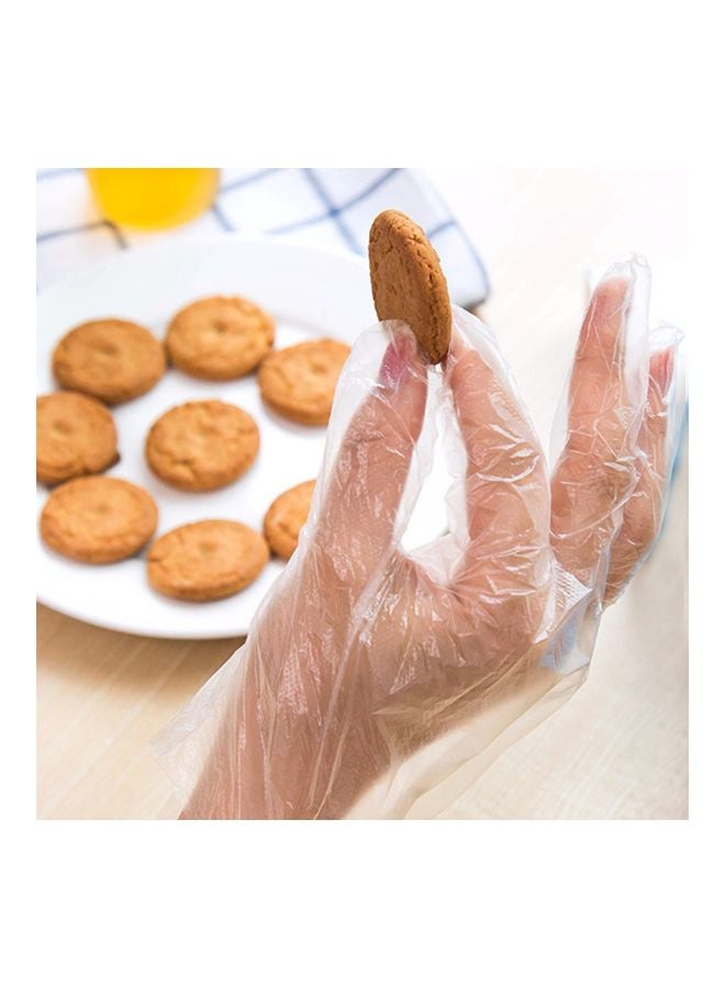 Generic 100-Piece Disposable Latex Hand Gloves Clear 25.4x2.5x13.4cm  - Image 2